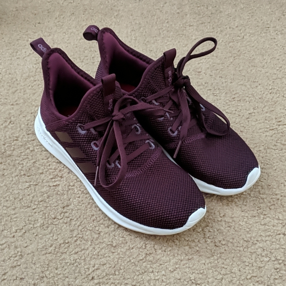 Burgandy Adidas Cloudfoam shoes